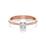 Pierścionek z diamentem różowe złoto